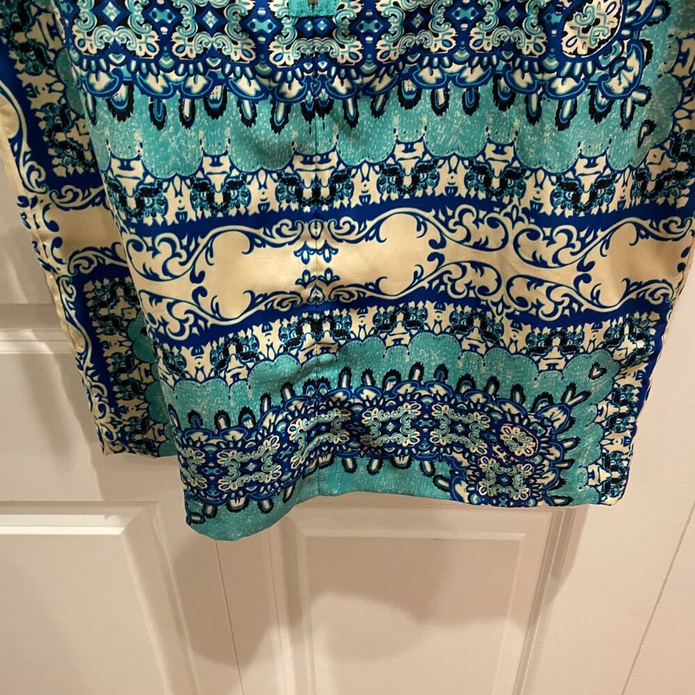 The Limited Turquoise Paisley Shift Dress Size Medium - Picture 8 of 9